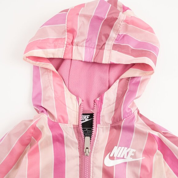 NIKE girls lightweight pink hooded windbreaker jacket size M (5-6yrs) - Picture 5 of 8